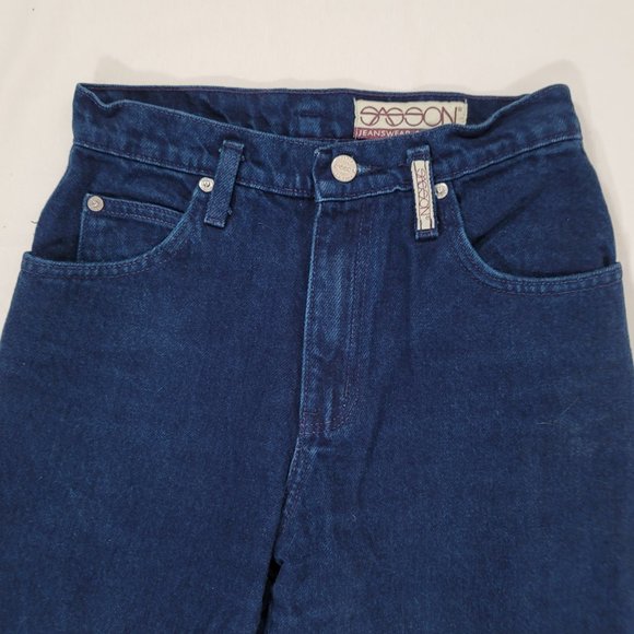 Sasson Vintage Ultra High Rise Dark Wash Mom Jeans - Picture 2 of 5